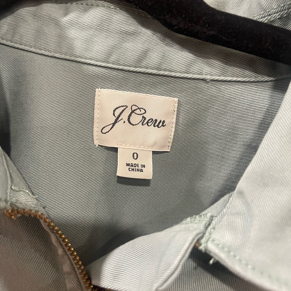 J.Crew Long-Sleeve Zip-Front Chino Dress in Faded Fatigue Sage - Picture 5 of 5